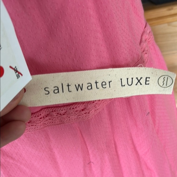 💕New Saltwater maxi dress Pink V-Neck size large New - Picture 10 of 16